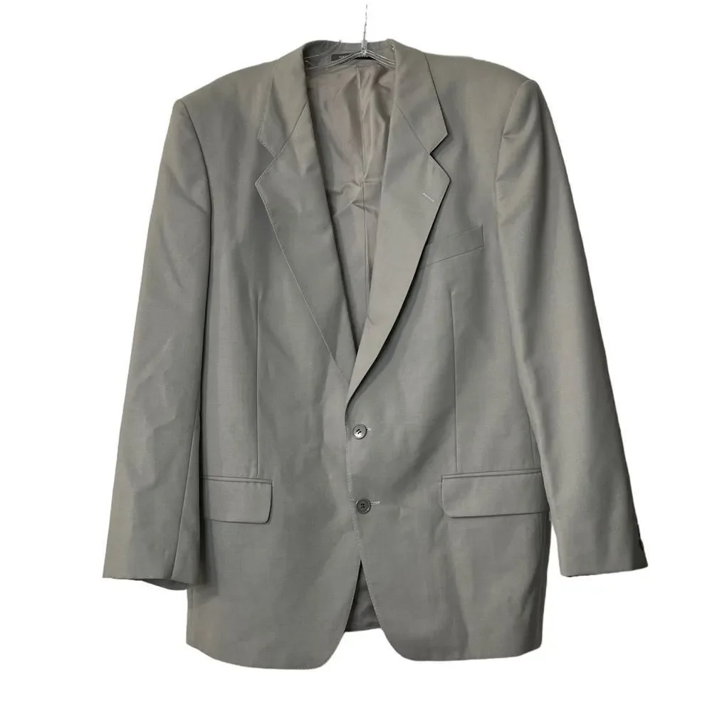 Marciano‎ mens suit jacket sport coat blazer gray 100% wool mens US sz 40-42R